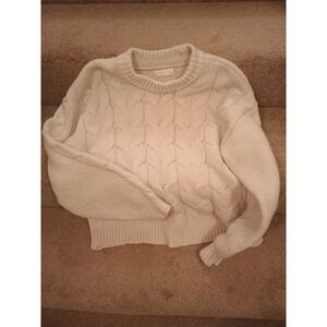 Beautiful Girls Cable Knit Sweater. Cream Color. Size Large. Warm & Cozy